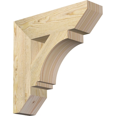 Imperial Slat Rough Sawn Bracket, Douglas Fir, 4W X 16D X 16H